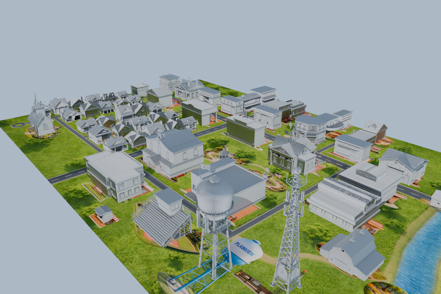 Perspective view of 3D Plainview